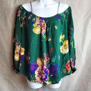 MAEVE Silk Cold Shoulder Top